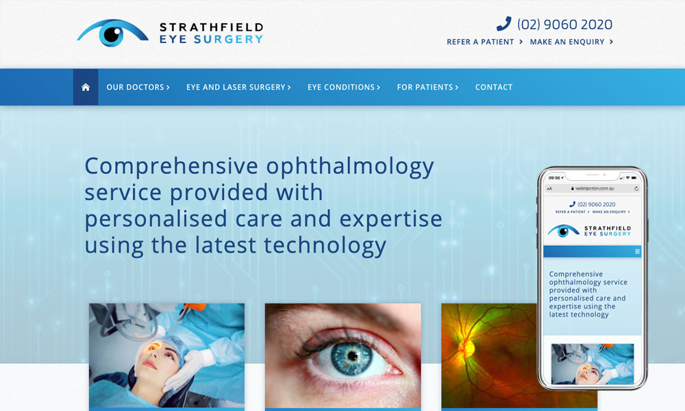 Strathfield Eye Surgery website design