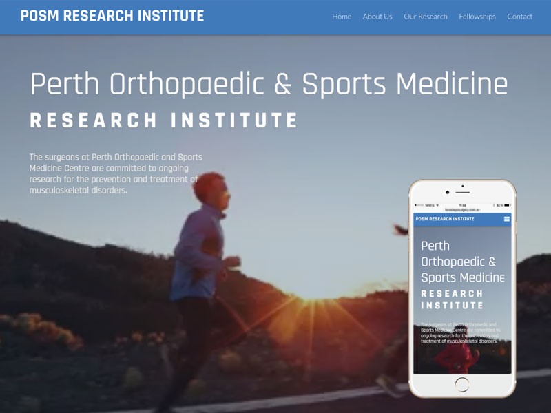 Perth research institute website design