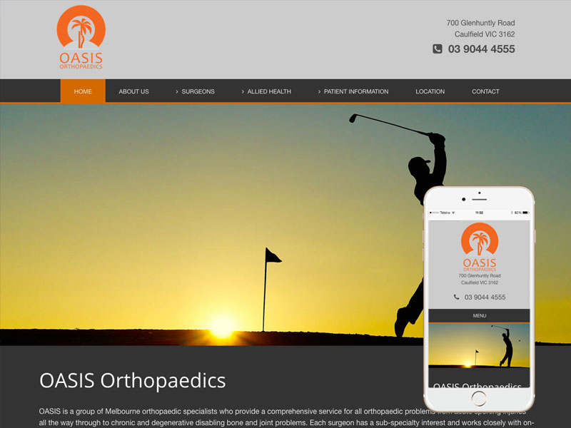 Melbourne surgeon website design