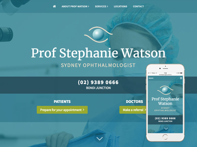 Sydney ophthalmologist website design
