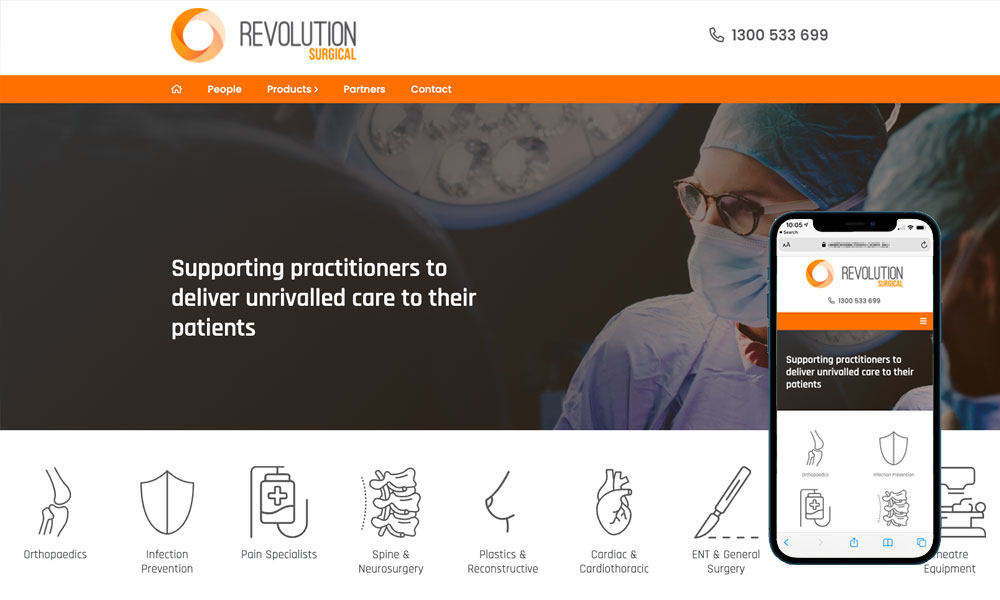 Medical Device website design