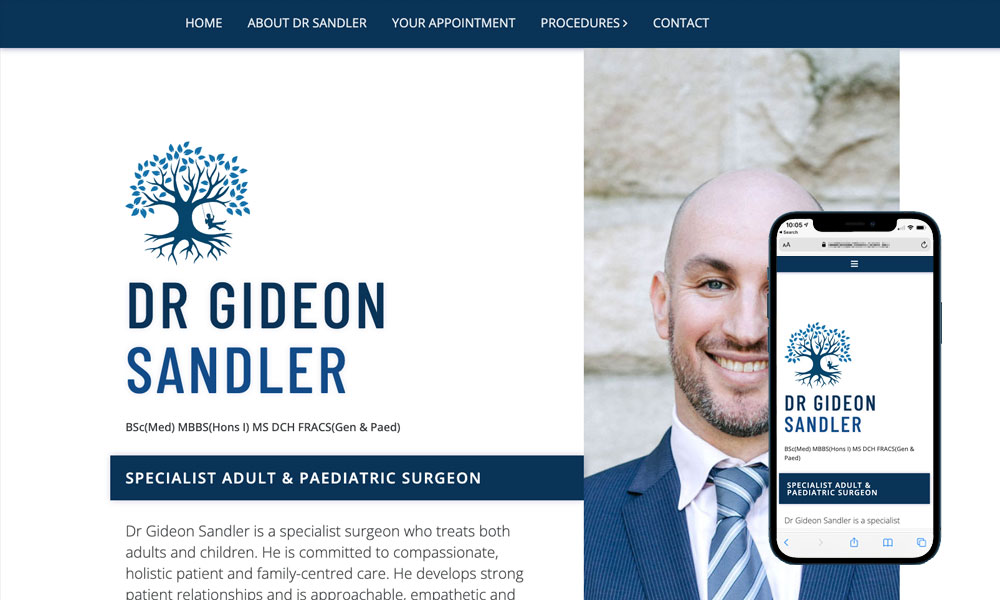 Dr Gideon Sandler - Specialist  Adult & Paediatric Surgeon 