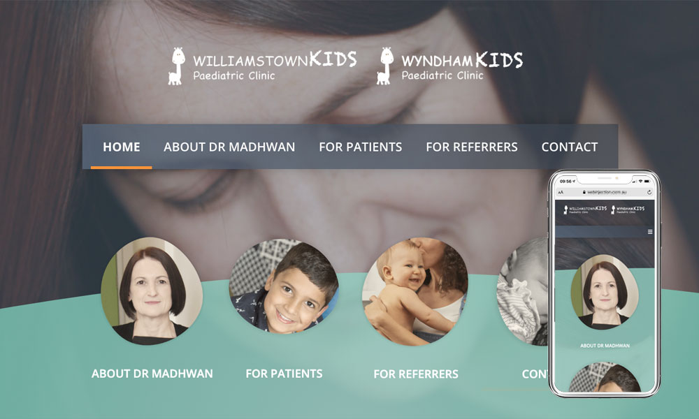 Dr Rachel Madhwan - Melbourne Paediatrician website design