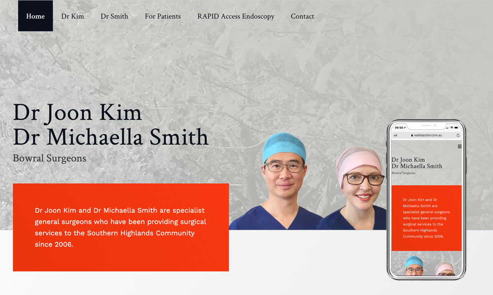 Surgeons Bowral website design