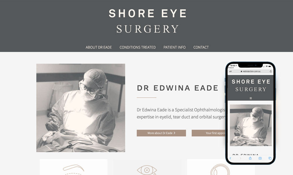 Shore Eye Surgery Ophthalmology website