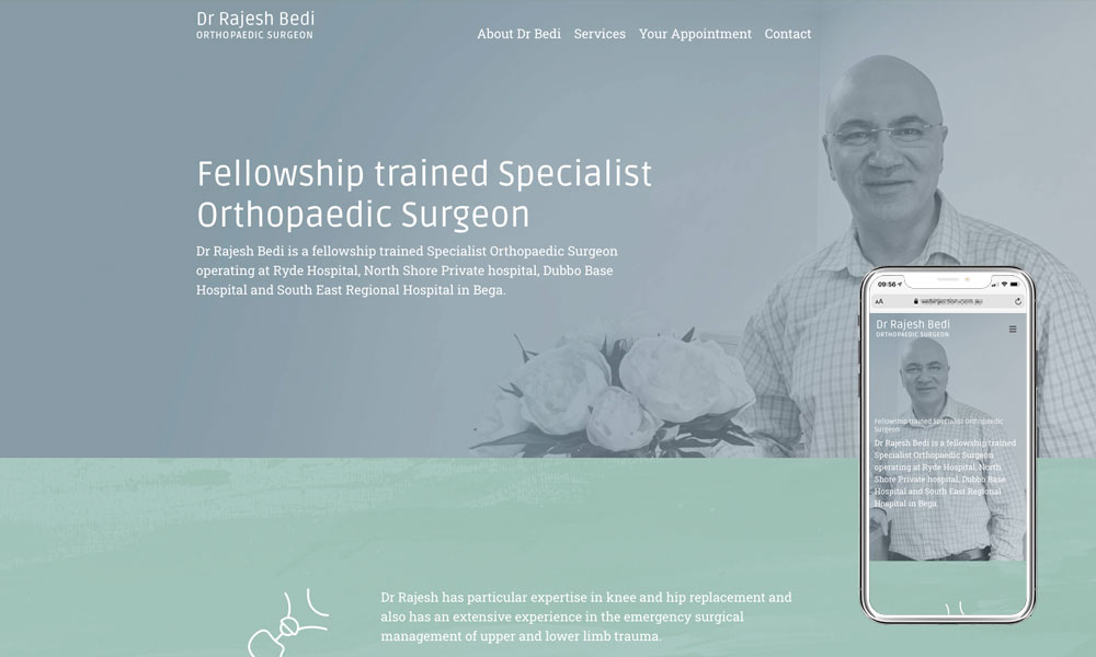 Sydney Dubbo Bega surgeon website design