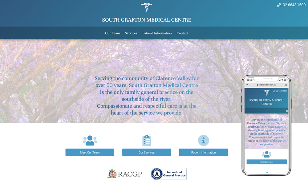 Grafton general practice website design
