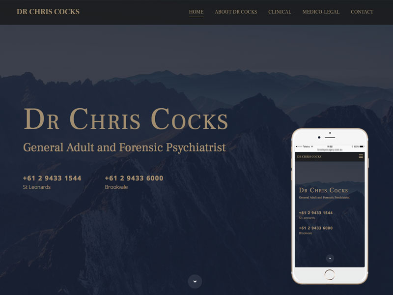 Sydney psychiatrist website design