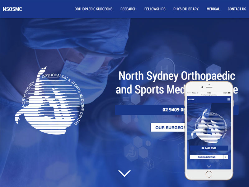 Orthopaedics Sydney website design