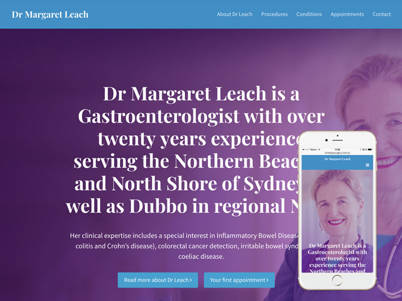 Sydney gastroenterologist website design