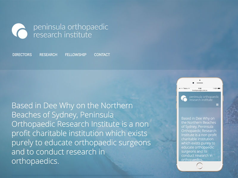 Research institute website design