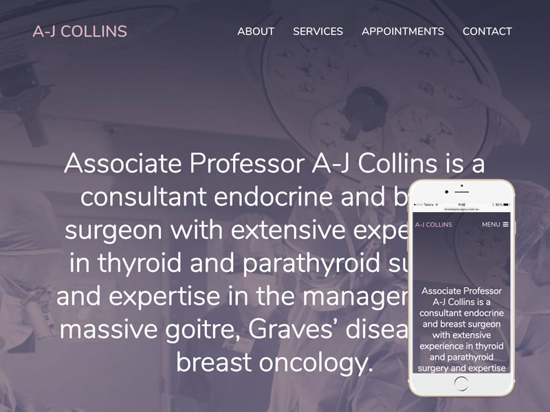 Canberra surgeon website design