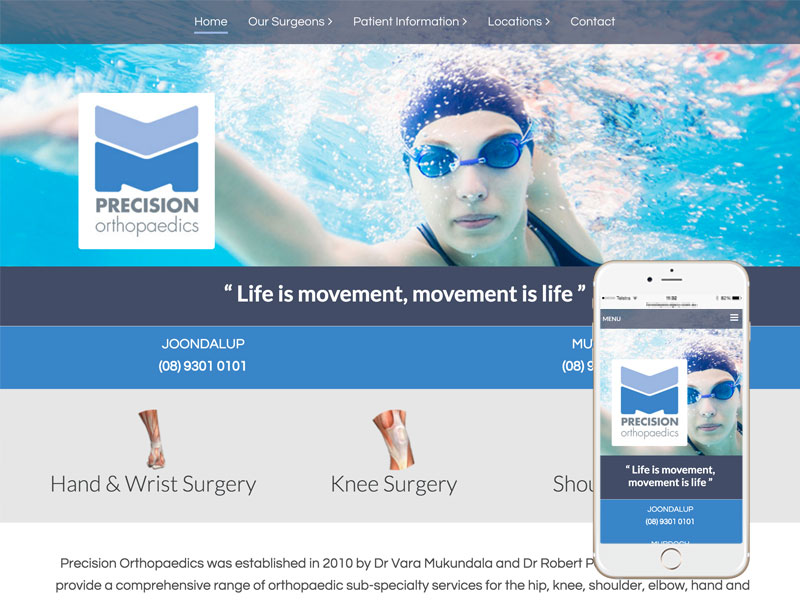 Perth surgeon website design