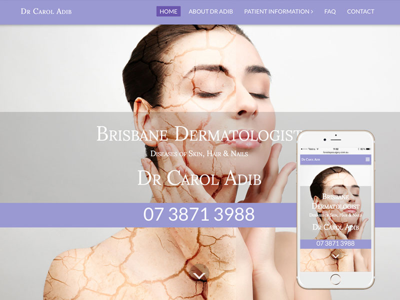 Brisbane dermatologist website design