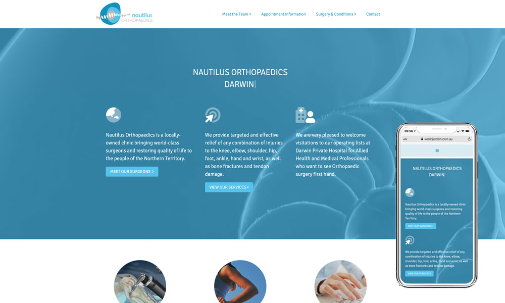 Darwin surgeon website design