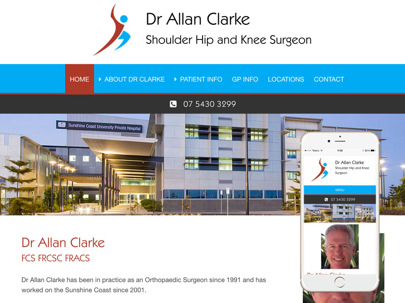 Sunshine Coast surgeon website design