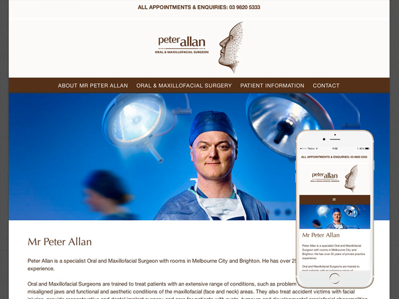 Melbourne surgeon website design