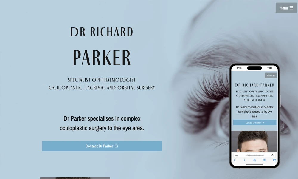 Ophthalmology website design