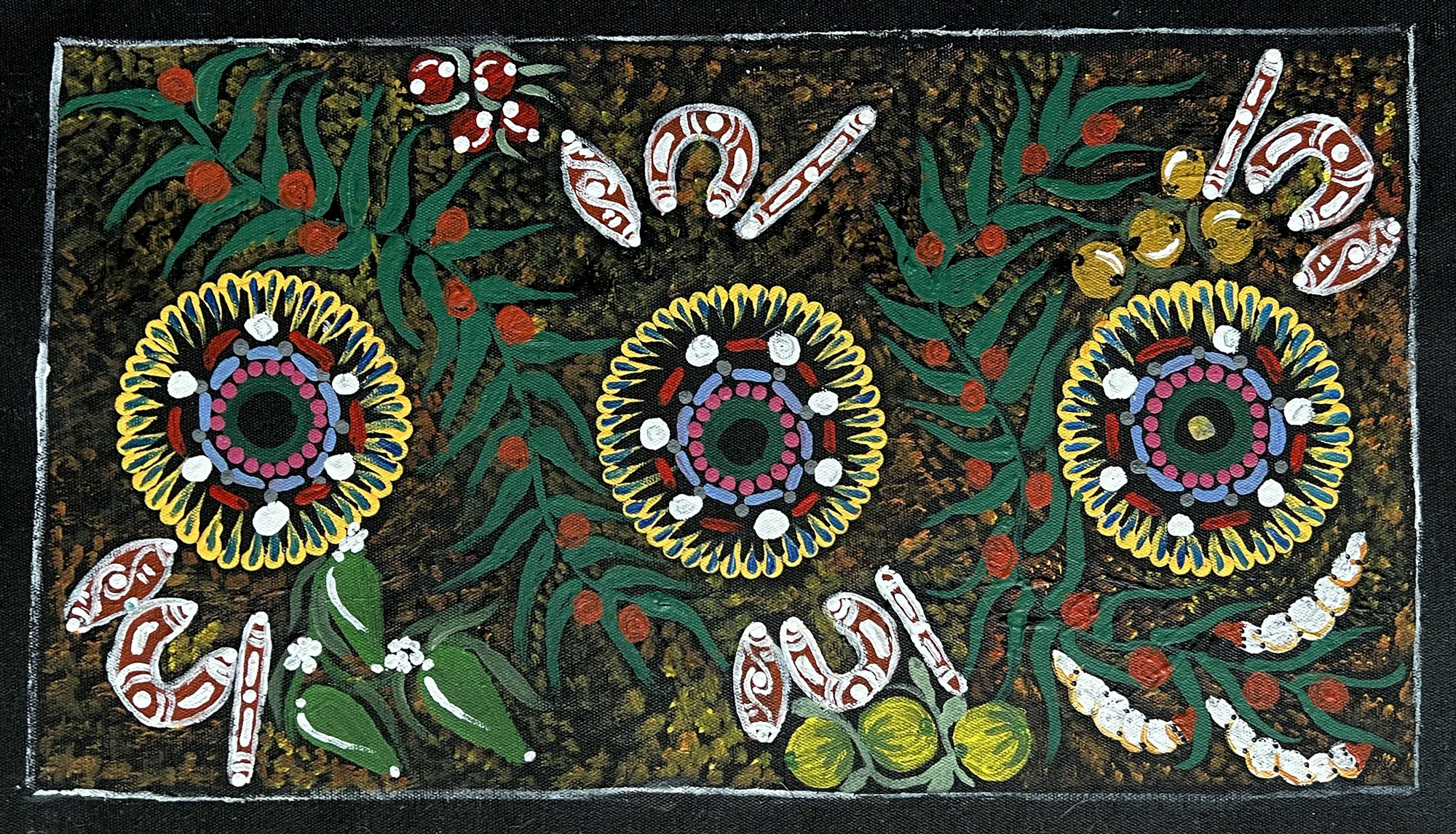 Aboriginal painted artwork titled 