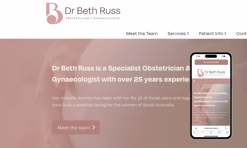 Adelaide Obstetrician website design