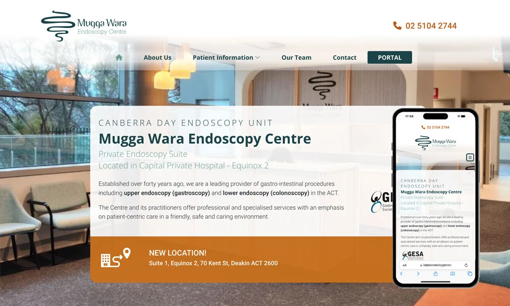 Canberra medical practice website design